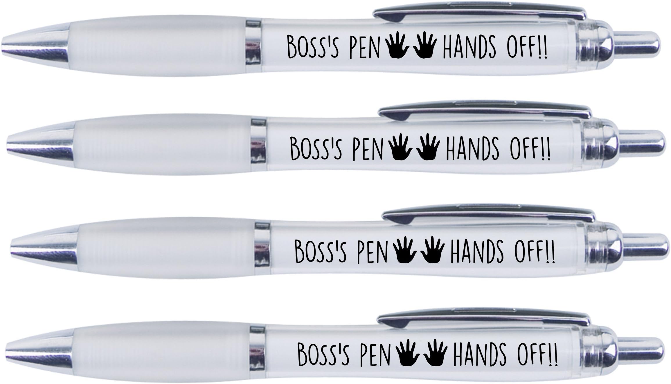 BOSS'S PEN Hands Off ® 4 PRINTED PENS FOR BOSS