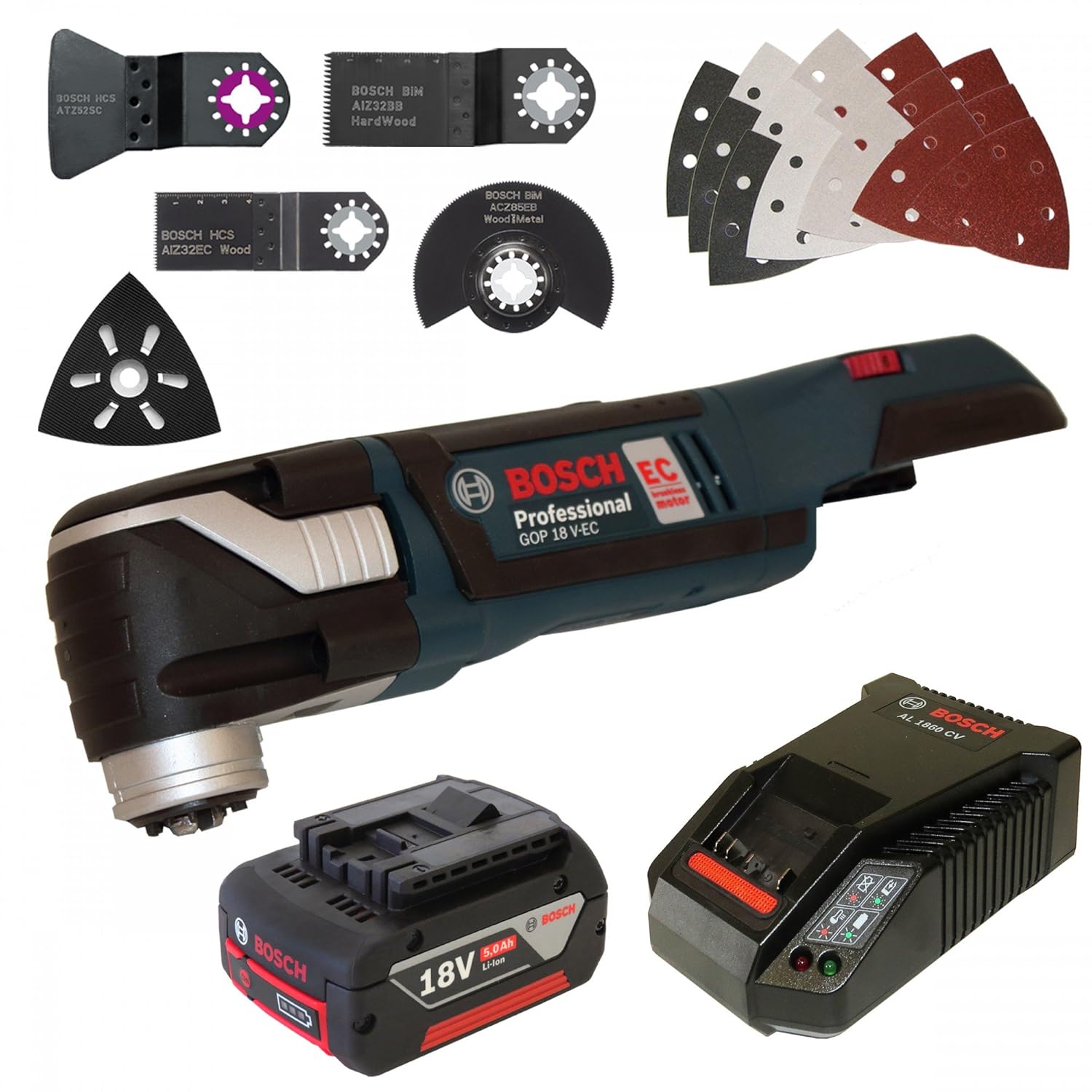 Bosch Powerpack 5 0 Akku Multi Cutter Gop 18 V Ec 1x Akku Gba 18