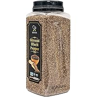 Soeos Table Ground Black Pepper (18oz),Fresh Black Peppercorn Powder, Ground Black Peppercorns, Table Grind Black Pepper…