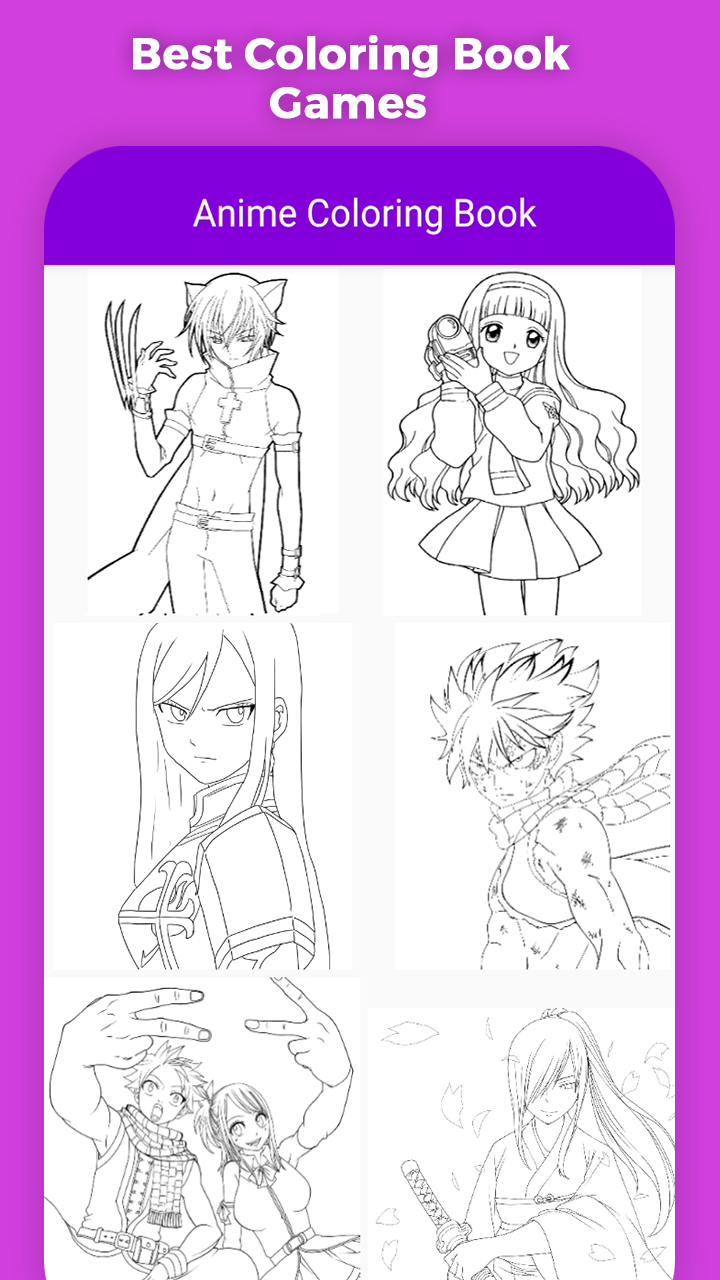 Manga and Anime Coloring Book - Free For Adults & Kids