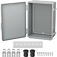 Joinfworld Waterproof Box for Electronics Outside 11.4x7.5x5.5 Outdoor Weatherproof Electrical Box Plastic Weather Proof Nema