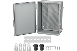 Joinfworld Waterproof Box for Electronics Outside 11.4x7.5x5.5 Outdoor Weatherproof Electrical Box Plastic Weather Proof Nema