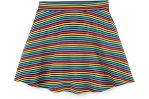Mightly Girl's Organic Cotton, Twirl Skort with Pocket, Skater Skirt with Shorts, Parties, and Play for Toddlers and Kids