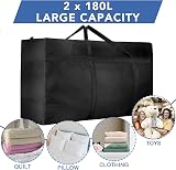 SUNNOW 2 Pcs 180L Jumbo Moving Bag Large Storage Durable with Reinforced Bottom view 4