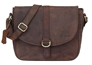 Leaderachi Womens Muskat Hunter Leather Messenger Bag - Sicily