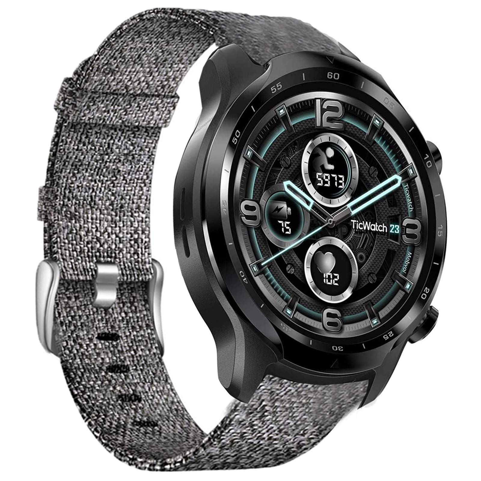 Giaogor Strap Compatible with TicWatch Pro 3, Nylon Knitted Replacement Watch Strap for TicWatch Pro 3 GPS Smartwatch