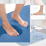 Yimobra Memory Foam Bath Mat 92x61 cm Non-Slip Machine Washable Blue view 2