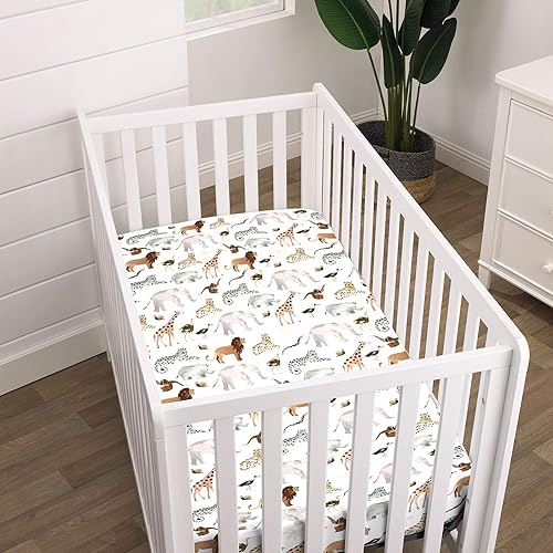 NoJo Water Color Jungle Friends Tan, Brown Grey Super Soft Mini