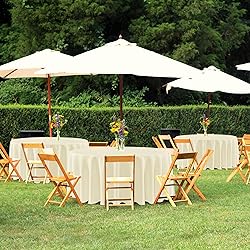 sancua Round Tablecloth 132 Inch Diameter, 6 Pack