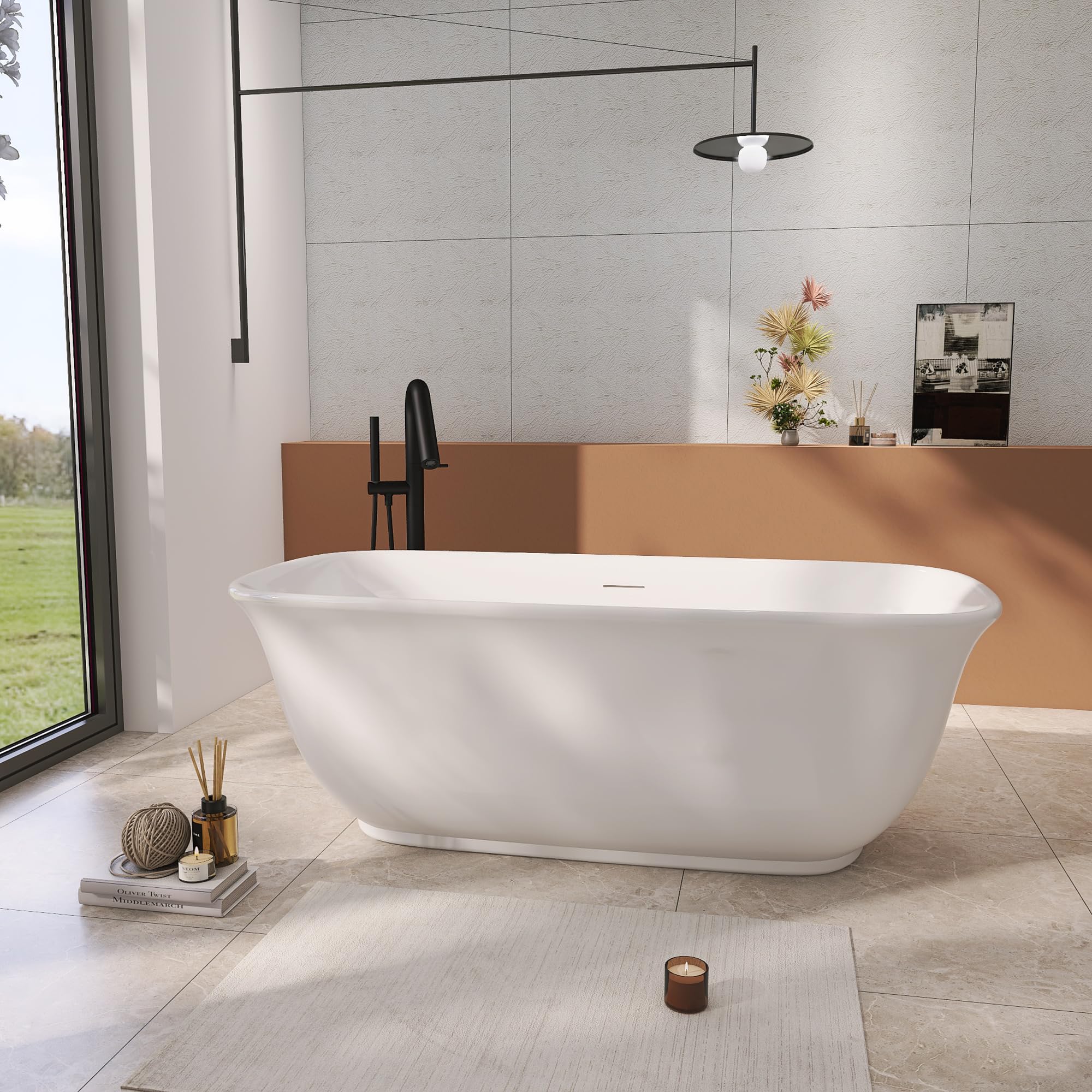 Photo 1 of *Minor Damaged - Check clerk notes*
Adecab 67" Acrylic Freestanding Bathtub, Soaking Tub for Bathroom, Stand Alone Tub, cUPC Certified, Integrated Overflow and Drain, Gloss White