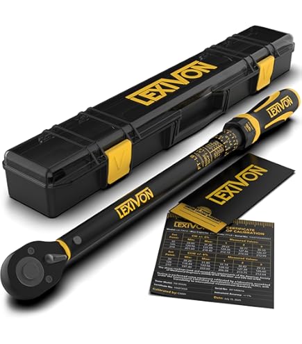 LEXIVON Torque Wrench, 3/8-Inch Drive, Dual Scale 20-120 FT-LB