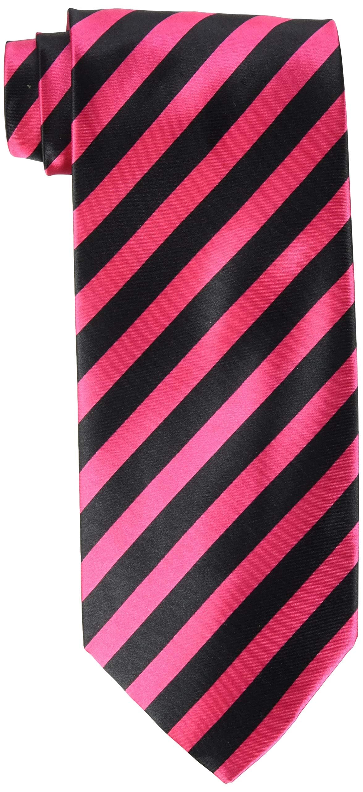 WIDMANN W MILANO Party Fashion Retro Black and Neon Pink 80s Style Satin Comfort Bow Tie Versatile for Any Look Easy Care