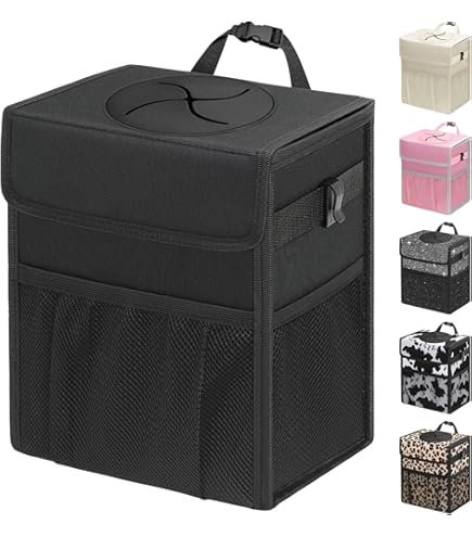 Amazon.com: ZiKiLXU Goth Skull Car Trash Can with Lid, Collapsible