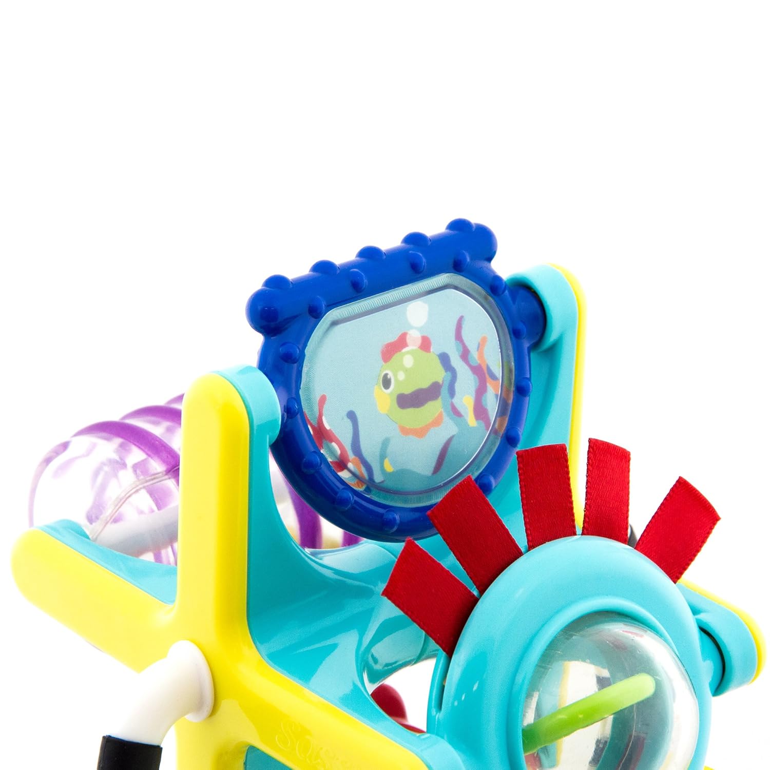 Sassy Fishy Fascination Station 2-in-1 Suction Cup High Chair Toy | Developmental Tray Toy for Early Learning | for Ages 6 Months and Up : Baby
