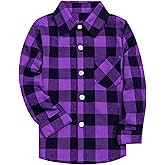 SANGTREE Boys and Mens Flannel Plaid Long Sleeve Shirt Casual Button Down Shirts