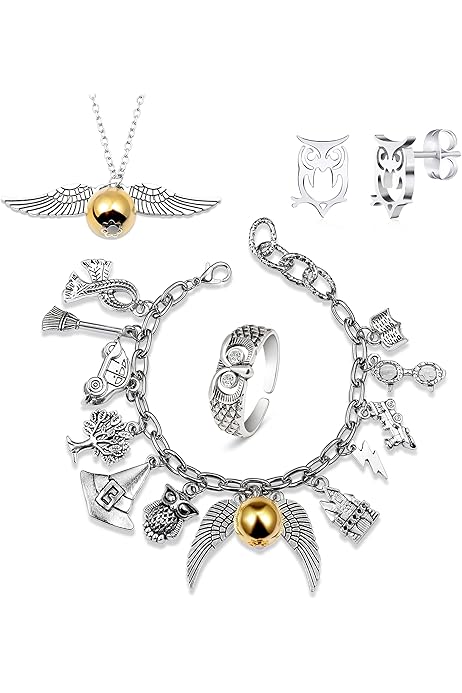 Hufflepuff Golden Snitch Bracelet Amazon Sterling Silver Golden