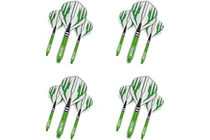 RED DRAGON Dart Flight and Stems Combo - 4 Sets of Standard Flights and 4 Sets of Medium Nitrotech Stems Per Pack