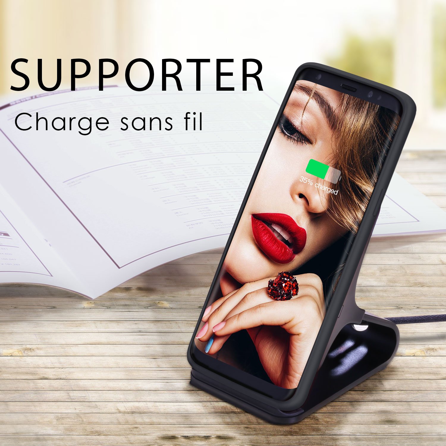 JASBON Coque Samsung Galaxy S9 plus, Coque Silicone Liquide Anti-rayure,  Housse Protection Silicone Anti-choc Gel Case pour Samsung Galaxy S9 plus– Noir