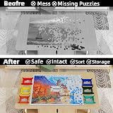 MOZOOSON Jigsaw Mat 118x80cm for 1000 1500 2000 Piece Puzzles Felt Roll view 4