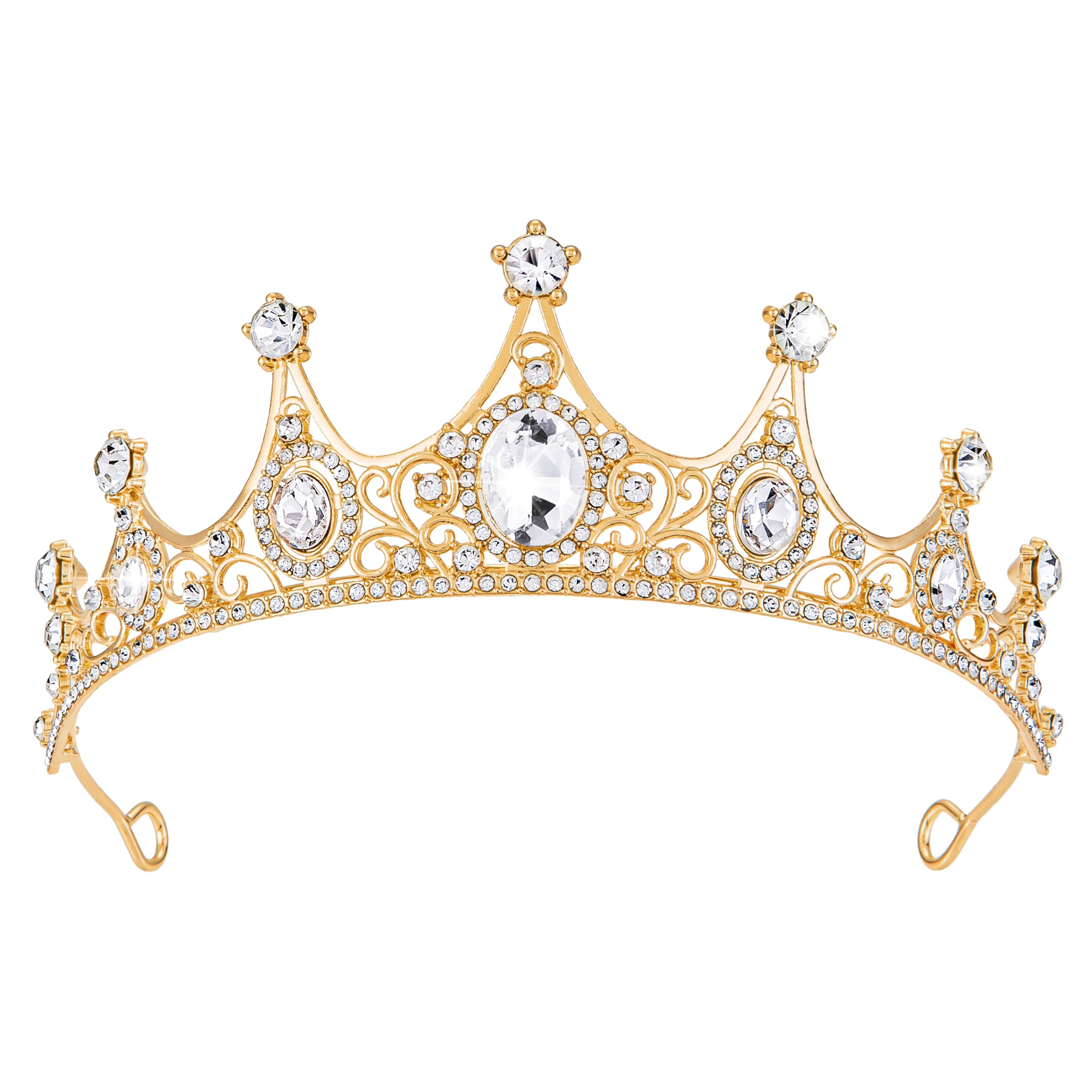 Gold Crown for Women Crystal Princess Tiaras