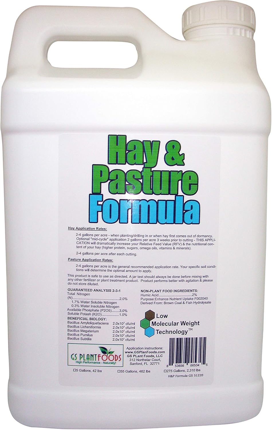 GS Plant Foods Hay & Pasture Formula for Higher yields and Healthier Animals