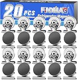 FINDMAG 20 Pack Magnetic Clips Scratch-Free Fridge Magnets Clips