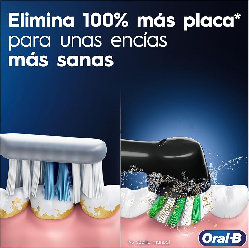 Pro 3 3900N Cepillos de Dientes Eléctricos, Negro y Rosa, Pack de 2