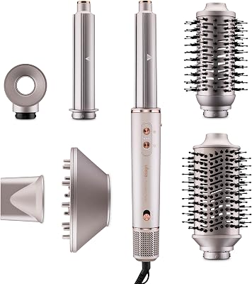 Pro Glam Twist 7 em 1 Hair Styler com Motor Digital Brushless, Sistema Coanda, Revestimento Cerâmico, Gerador de Iões e Acessórios Profissionais