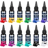 KISREL Transparent Colored UV Resin, 12 Colors 240g Hard Type UV Resin Kit | Vibrant Colors, Low Odor, Fast Curing, 240g Rigid Ultraviolet Clear Resin for Crafts, Jewelry Making and Decoration