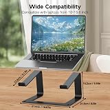 Tonmom Aluminum Laptop Stand Desk Riser Ventilated 10-15.6 inch Laptops view 3
