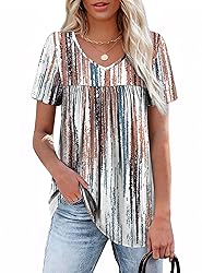 Womens T Shirts Dressy Casual Tie-Dye Fashion