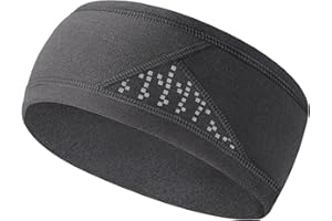 Trodalo Winter Headband for Men Women Fleece Ear Warmers for Cold Weather Reflective Ear Muffs for Running, Cycling, Skiing