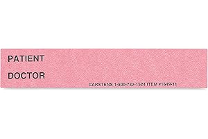 Carstens - Pink Patient/Doctor Preprinted ID Cards for 1.5 – 4” Ring Binder Spines - Pack of 100 (1649-04) - Ideal Medical Record Labels for 3 Ring Binders