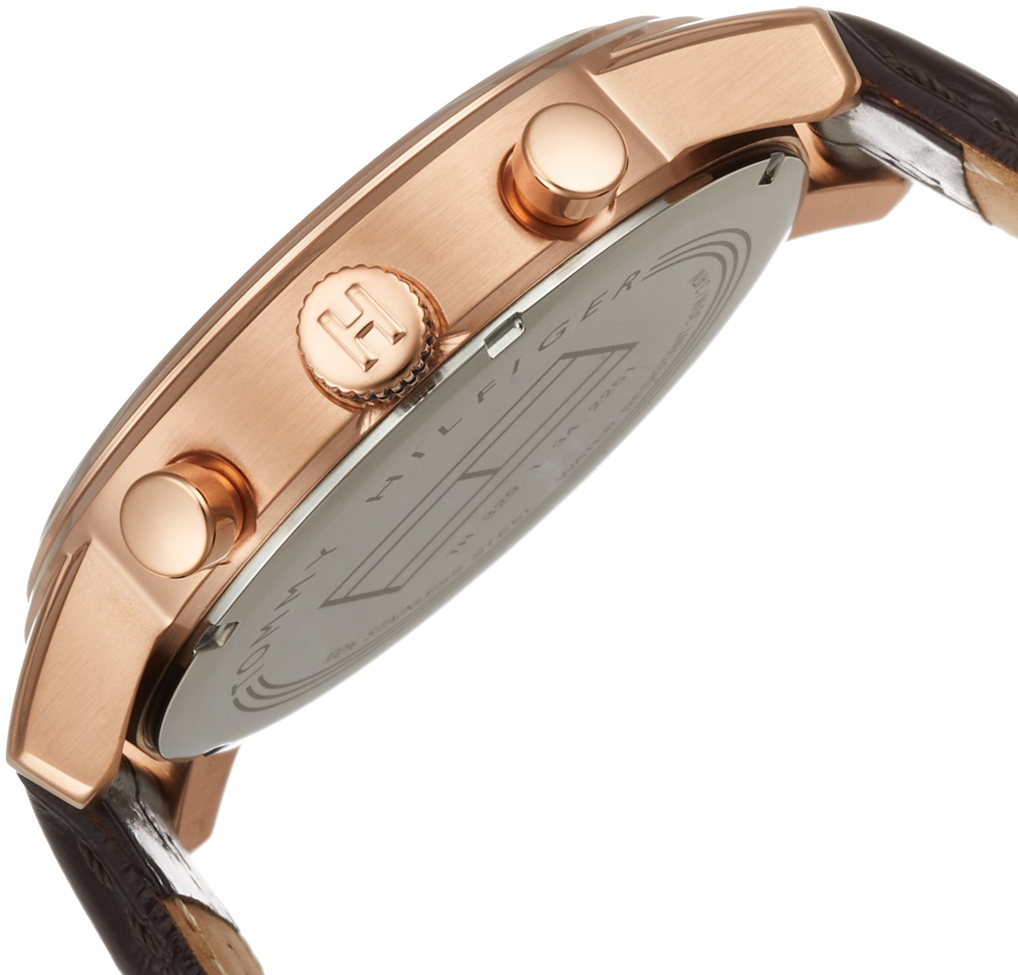 Tommy Hilfiger 1791399 Men's Watch, Brown, 1791399 Navy x Brown, 1 piece, Watch with Roman Index, Day Display, Elegance