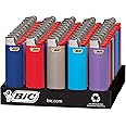 BIC Classic Lighter, Assorted Colors, 50-Count Tray, Up to 2x the Lights (Assortment of Colors May Vary)