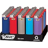 BIC Classic Lighter, Assorted Colors, 50-Count Tray, Up to 2x the Lights (Assortment of Colors May Vary)