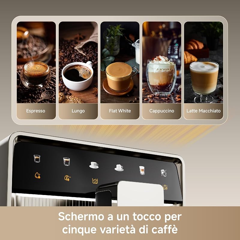 Ecceluxe Slim Macchina da Caffè Espresso Completamente Automatica