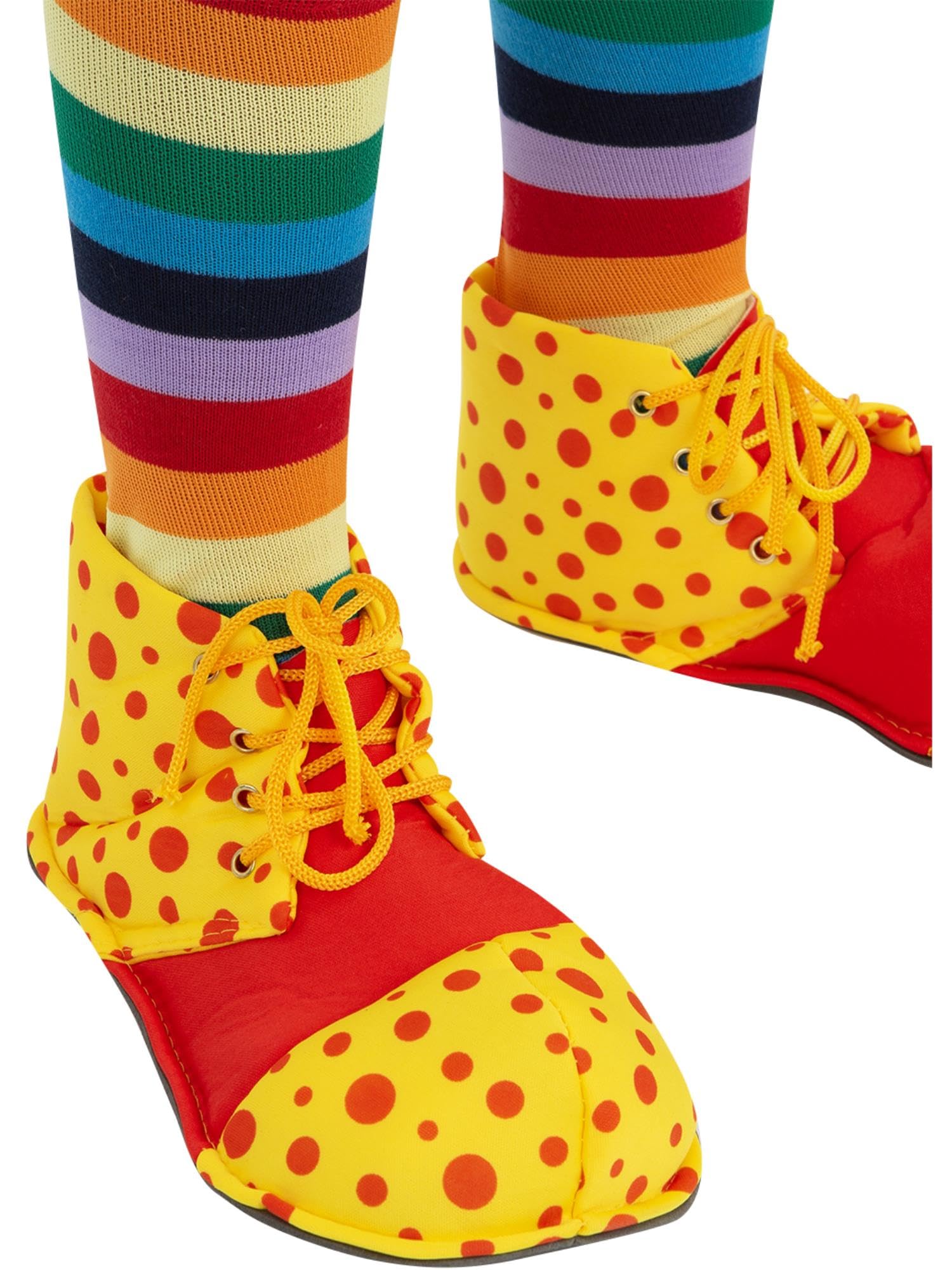 Smiffys Kids Clown Shoe Covers One Size Fits Sizes Up to UK Size 2, Boys Fancy Dress, Child Dress Up Accessories