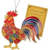 Funny Christmas Chicken Ornaments for Christmas Tree 2025 - Chicken Ornament - Chicken Christmas Ornaments - Rooster Christmas Ornaments - Christmas Chicken Decor - Vintage Christmas Ornament
