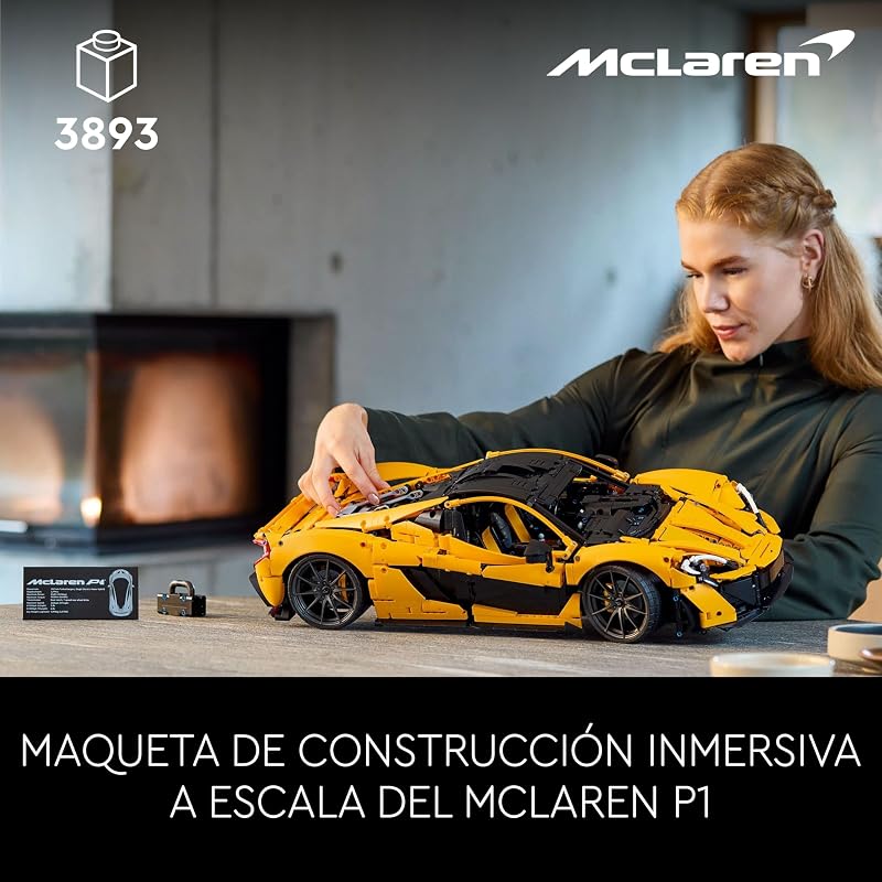 Technic McLaren P1 Maqueta de Coche a Escala para Adultos - Regalo para Padres - Hipercoche de Carreras - Kit de Maquetas - Decoración del Hogar y Estantería 42172 — foto 2 de 8