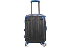 Rockland London Hardside Spinner Wheel Luggage, Two Tone Grey, Carry-On 20-Inch