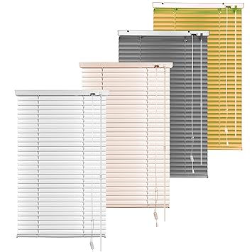 S SIENOC Alu-Jalousie, Sicht-, Licht- und Blendschutz, Wand- und Deckenmontage, Alle Montage-Teile inklusive, Aluminium-Jalou