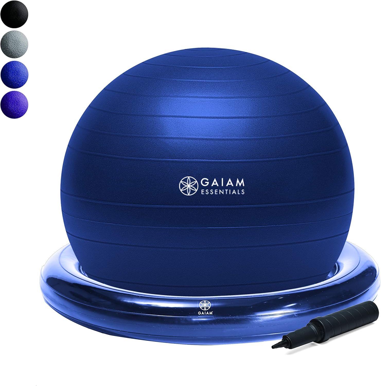 Gaiam Essentials Balance Ball & Base Kit, 65cm Yoga Ball Chair