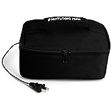 HOTLOGIC Mini Portable Oven, Food Warmer Electric Lunch Box with Wall Plug, Mini Personal Heated Lunch Box for Cooking and Re