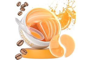 BLOOMORA Vitamin C & Caffeine Under Eye Patches (30 Pairs), Under Eye Mask for Puffy Eyes, Appearance of Dark Circles, Smoothing & Hydration, Self Care & Skincare Gifts for Women, Patch Yeux