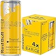 Red Bull Yellow Edition Energy Drink, Tropical, with 80mg Caffeine plus Taurine & B Vitamins, 8.4 Fl Oz, Pack of 4 Cans