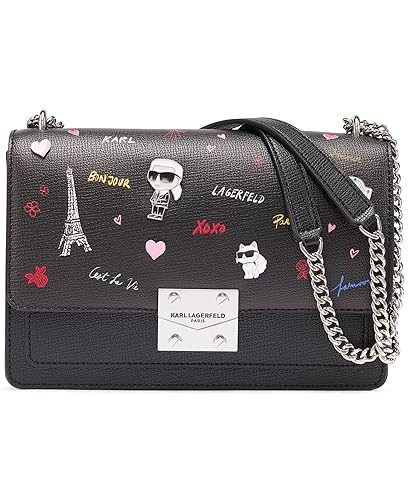 KARL LAGERFELD Paris Corinne in Paris Shoulder Bag, Black Multi Combo, One Size