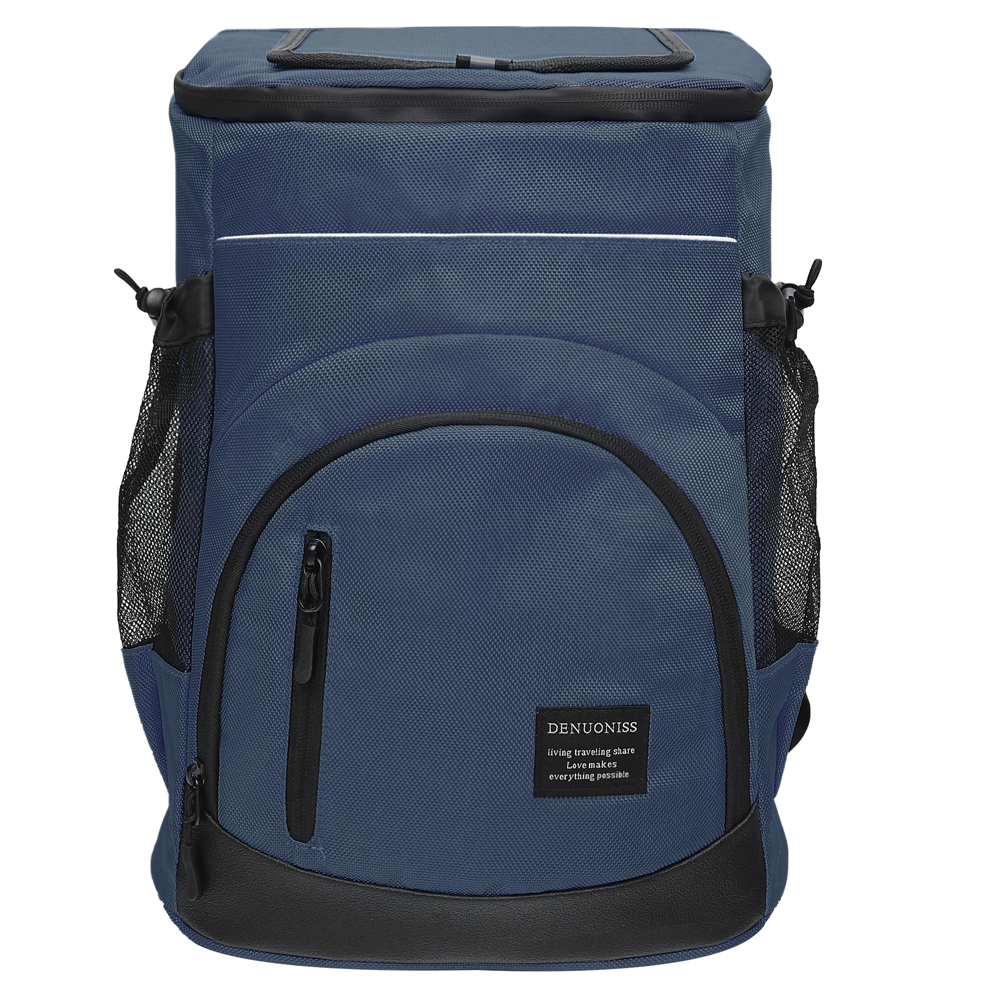 Outplea 30L Soft Cooler Backpack 36-Can, Large Insulated Picnic Bag with Top Easy Access Pocket, Leakproof Thermal Rucksack for Camping Beach BBQ Lunch, Blue