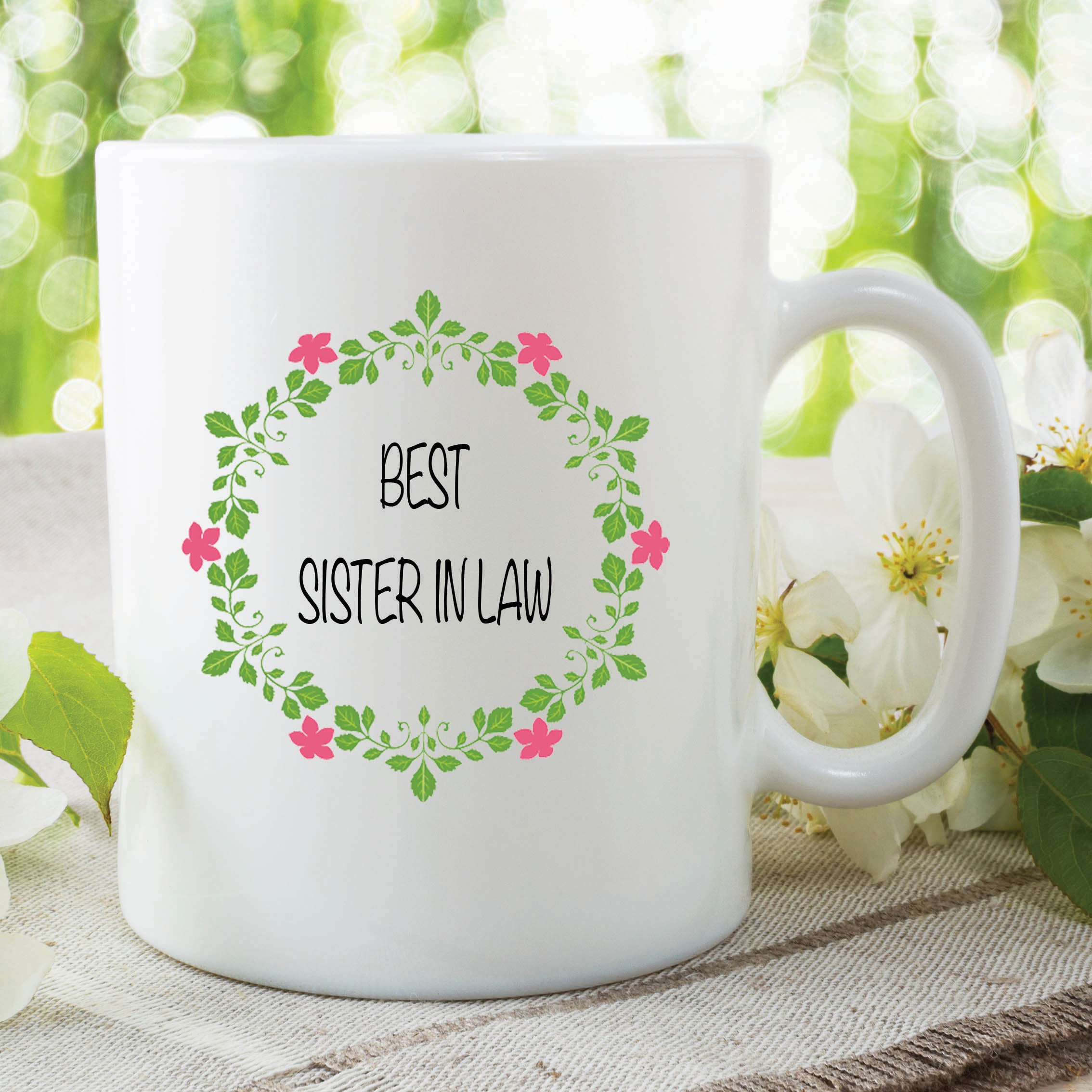 Best Sister in Law Mug Birthday Present Coffee Cup Gift Kitchen Ware WSDMUG108
