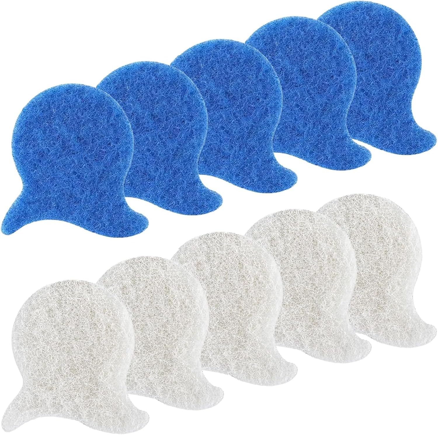 Reusable Pet Hair Remover for Laundry – 10-Pack Hair Lint Catcher for Washing Machine & Dryer, Effectively Removes Pet Hair from Clothes, Bedding & All Fabrics (White & Blue)